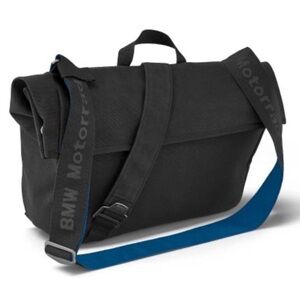 BMW Motorrad Large Messenger Bag Canvas Gray Teal Interior - Rare 2016 Edition